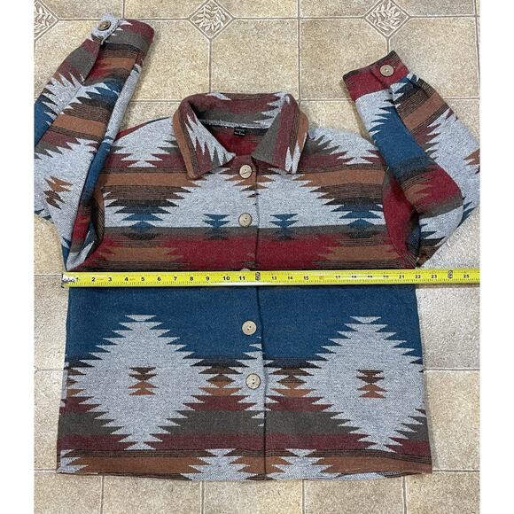 Emery Rose Women’s Size Small Aztec Southwest Button Down Cotton Blend Jacket - Picture 3 of 9